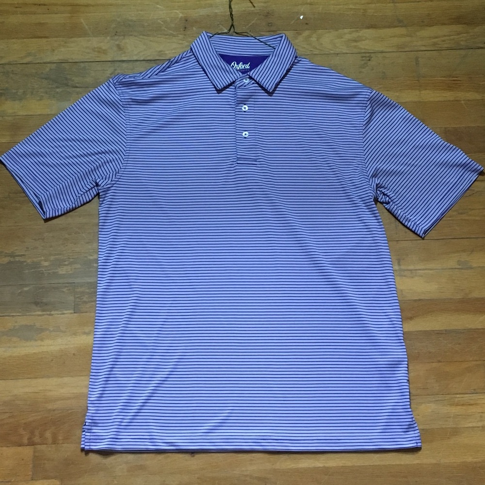Blue Striped Golf Shirt